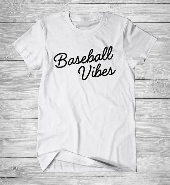 2019 Baseball Vibes T-Shirt, Womens T Shirt, Mens Tee Shirt, Funny T-Shirt, Baseball mom, baseball T-shirt, Cotton -C861