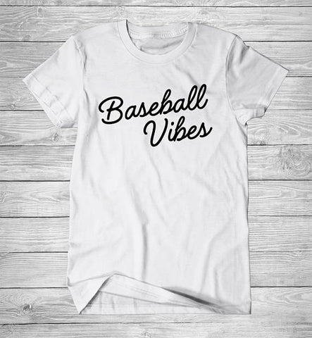 2019 Baseball Vibes T-Shirt, Womens T Shirt, Mens Tee Shirt, Funny T-Shirt, Baseball mom, baseball T-shirt, Cotton -C861
